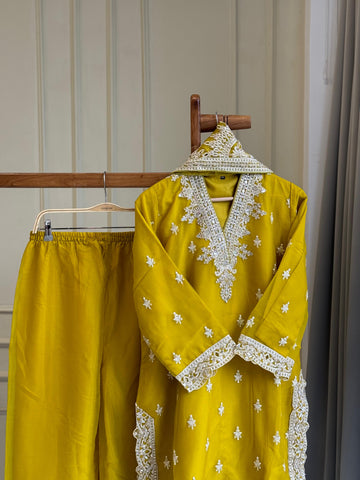 Chinnon Party wear suit with lace detailings