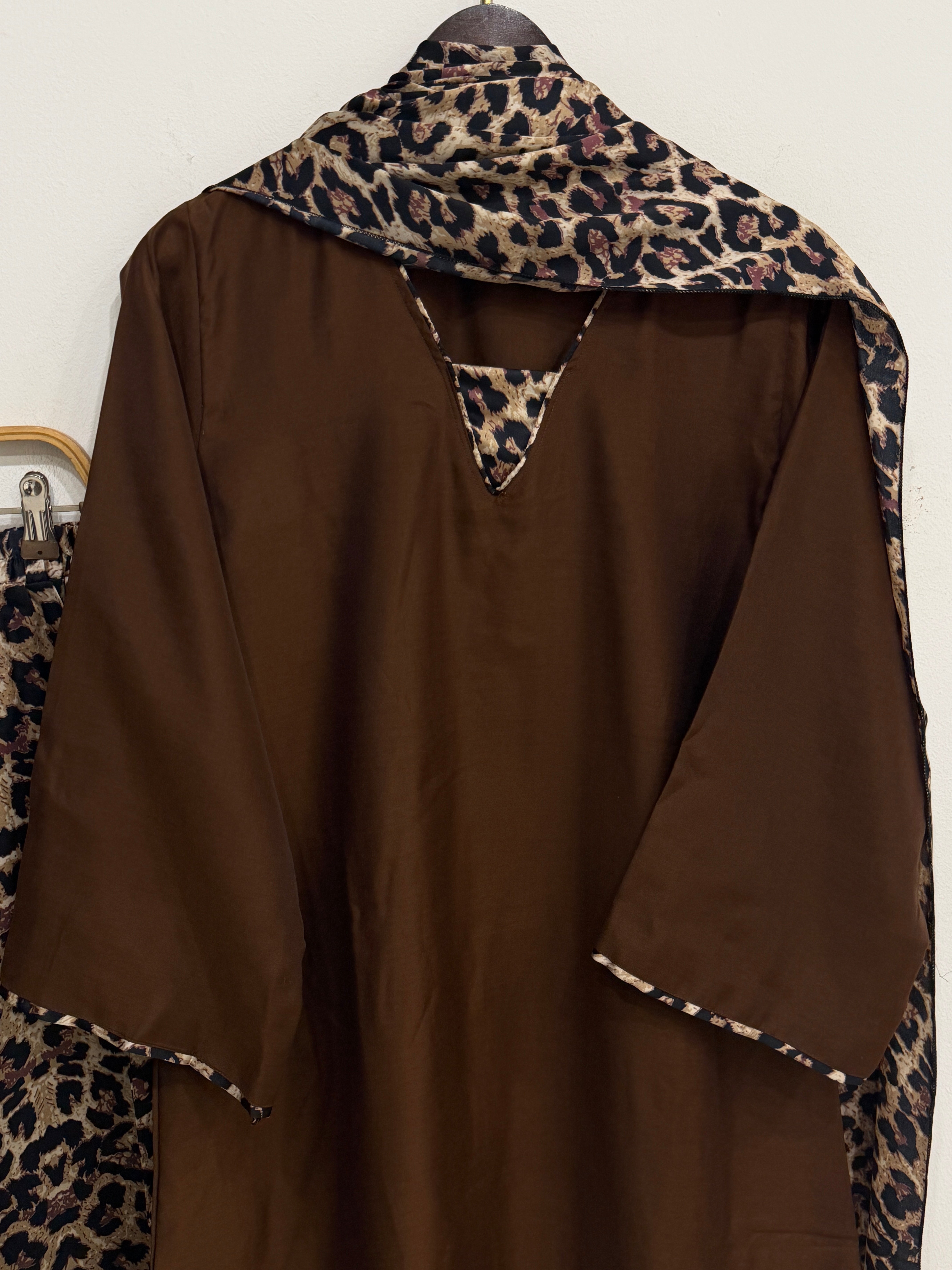 Minimal Animal Printed Three Piece Suit