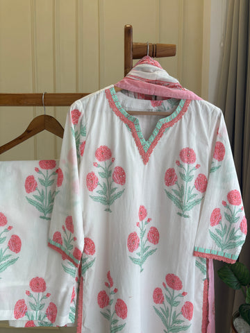 Floral Printed Pure Cotton Co-ord Set