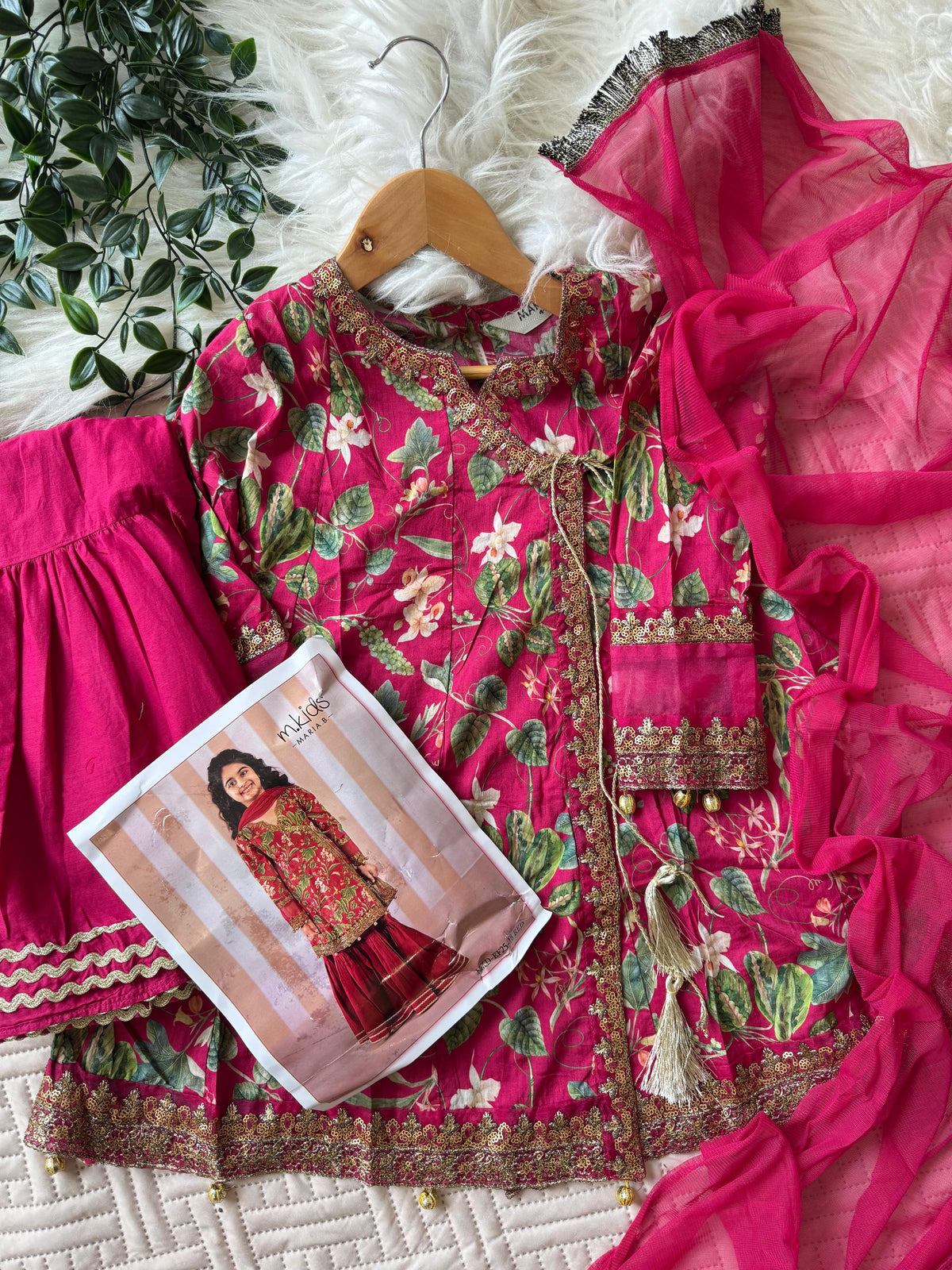 Kids party wear -ready to wear MKD-EF25-18 RED