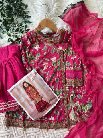 Kids party wear -ready to wear MKD-EF25-18 RED