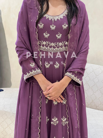 Heavy Handworked Anarkali Suit-6308