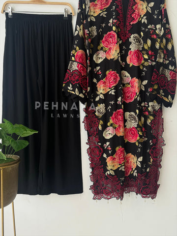 New Floral Embroidery Kurtha Suit-143 - Pehnava Lawns