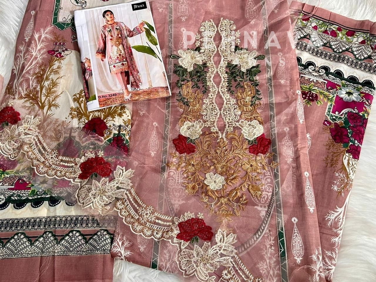 Signature Embroidered Lawn Suit-1101