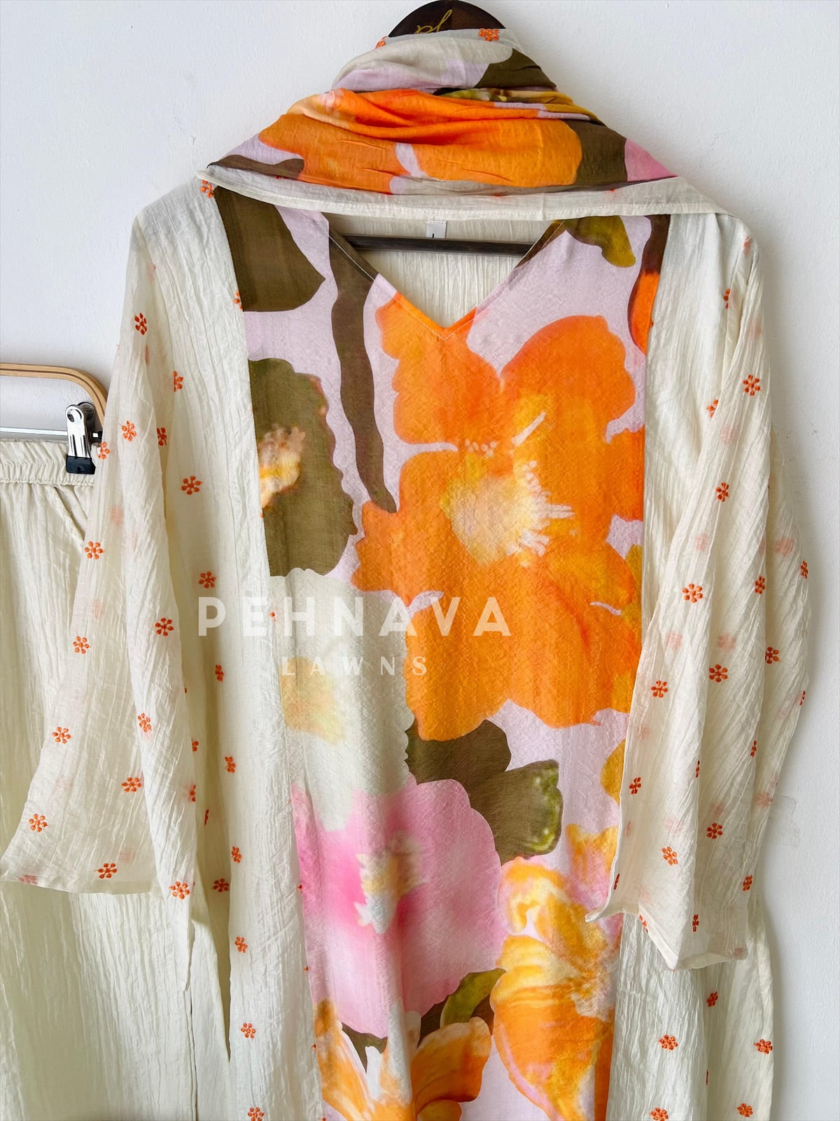 Floral Casual Ensemble-4143 - Pehnava Lawns