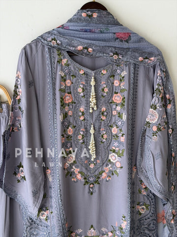 Floral Embroidered Farshi Salwar- 408