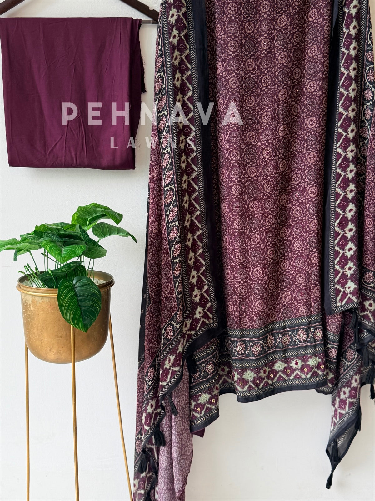 Ajrak Printed Unstitched Suit