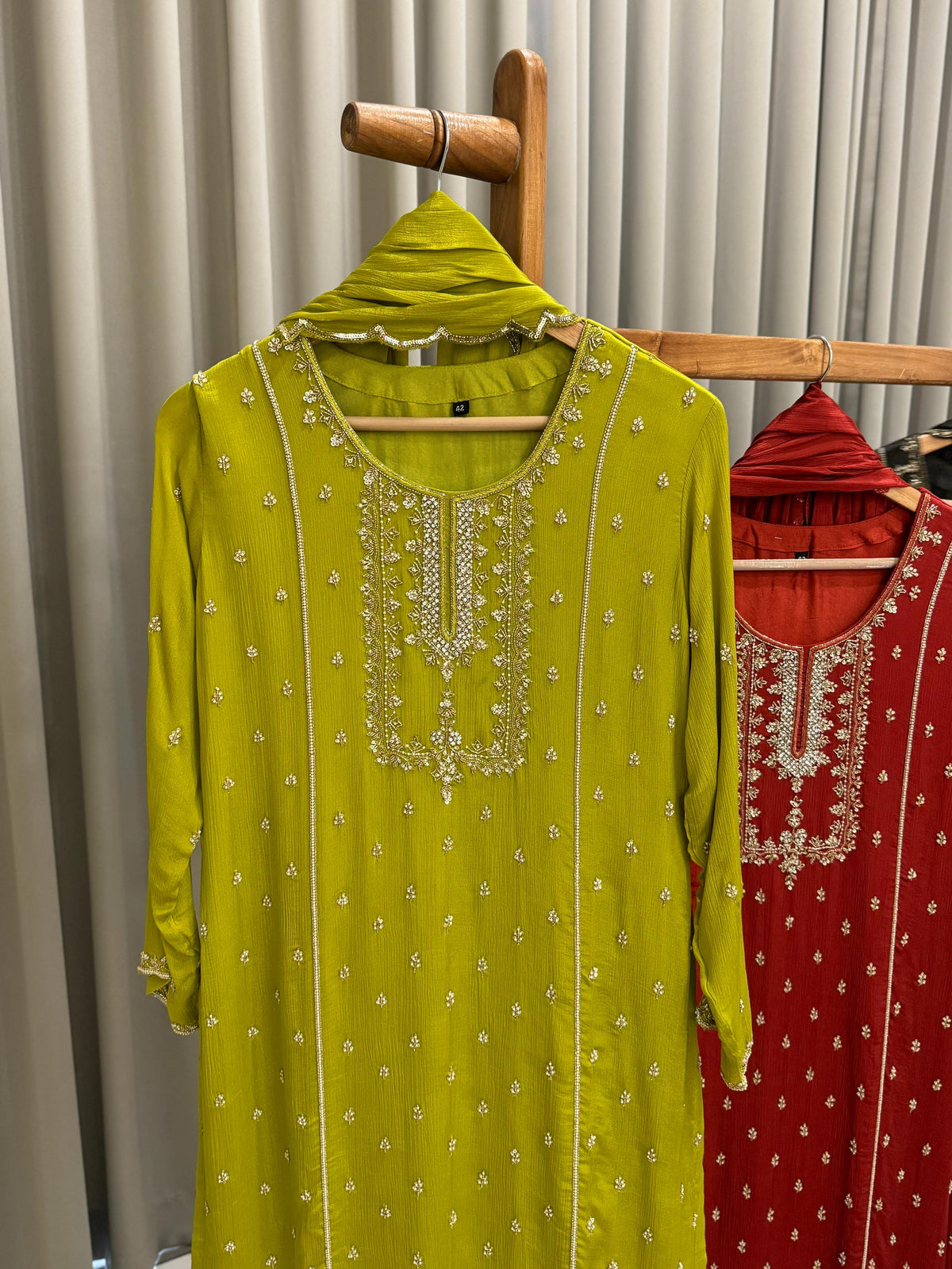 Chinnon Heavy Hand-worked Party wear Suit-6282 - Pehnava Lawns