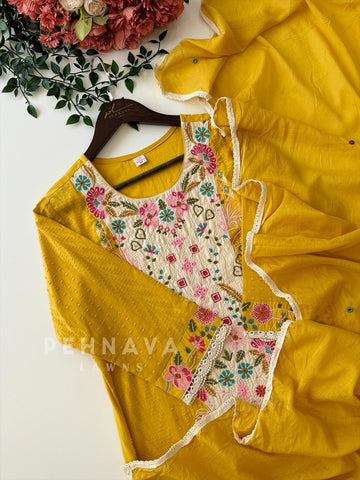 Dobby Cotton Embroidered Suit-3196 BV1