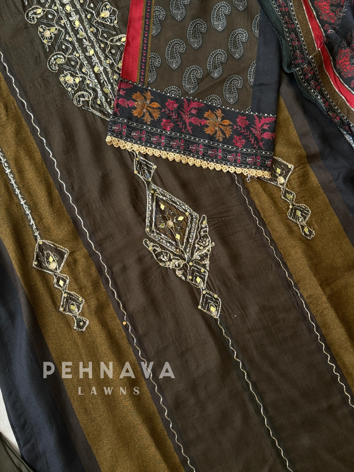 Muslin Unstitched Suit-KT-354 - Pehnava Lawns