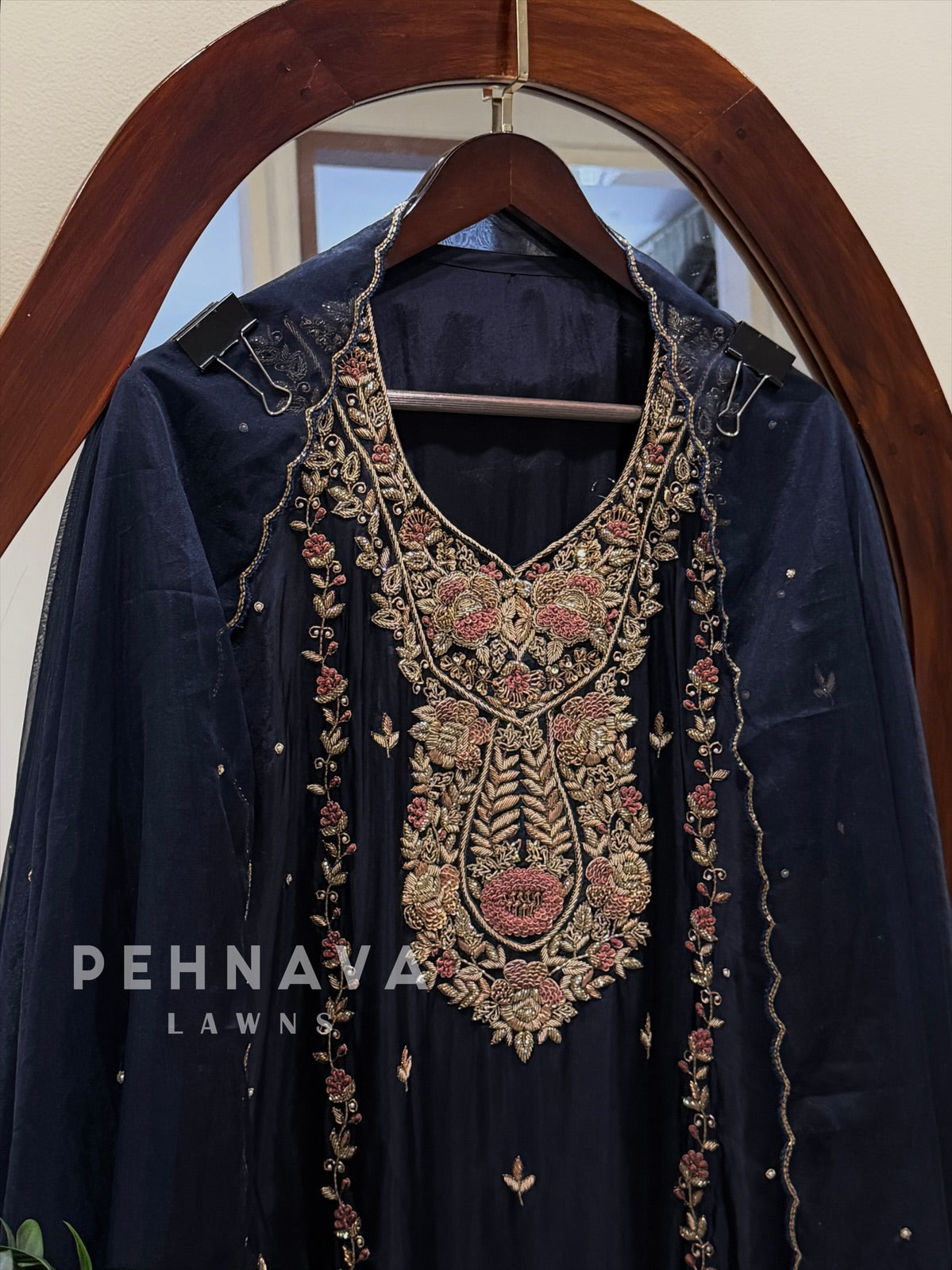 Premium Zardozi Embroidered Semi Stitched Suit-2657