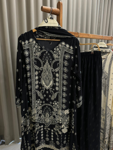 Premium Crepe Tassel detailed Suit-2164
