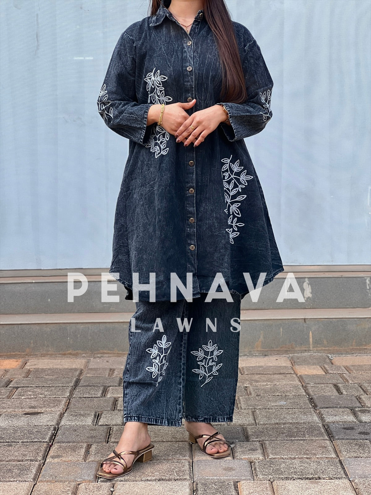 Denim Co-ord Set - Pehnava Lawns