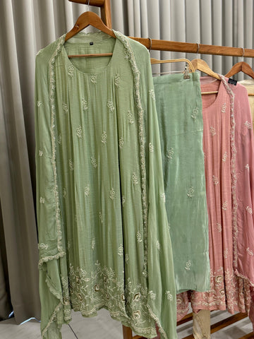 Crinkle Tissue handworked suit-6397