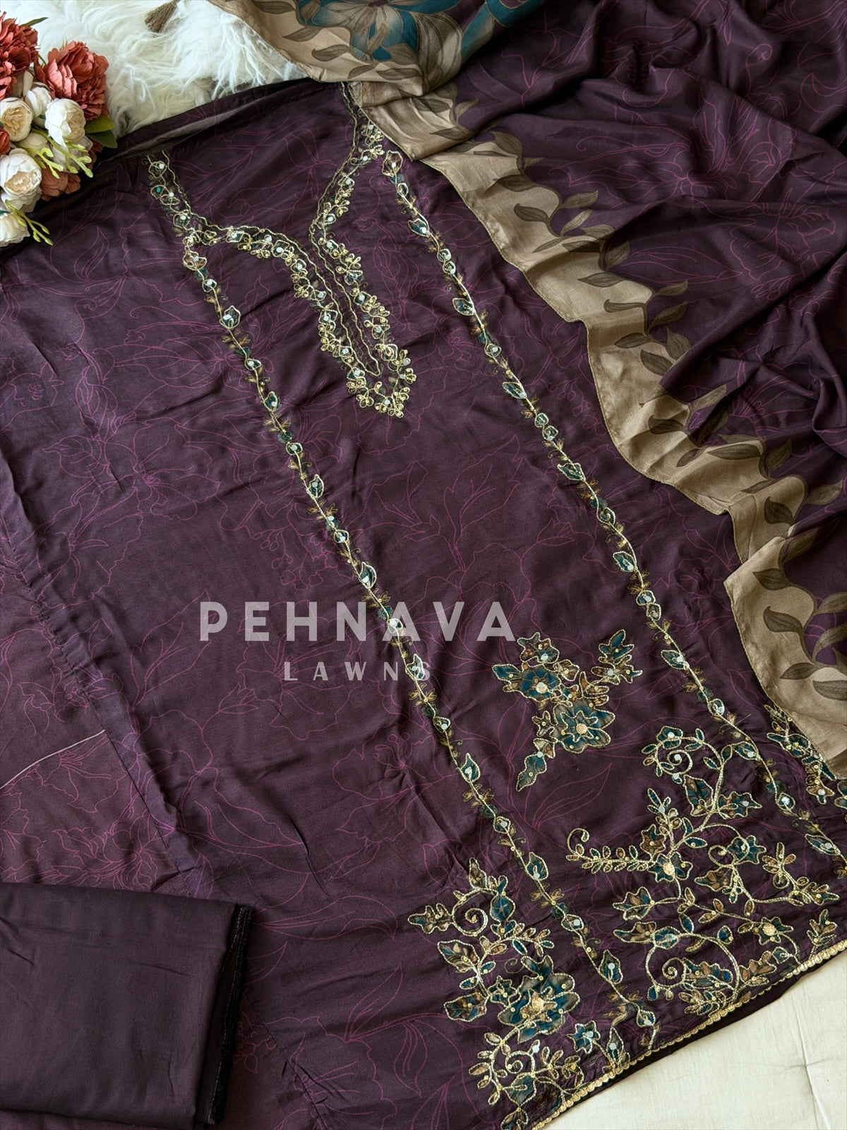 Muslin Unstitched Suit-KT-331-C