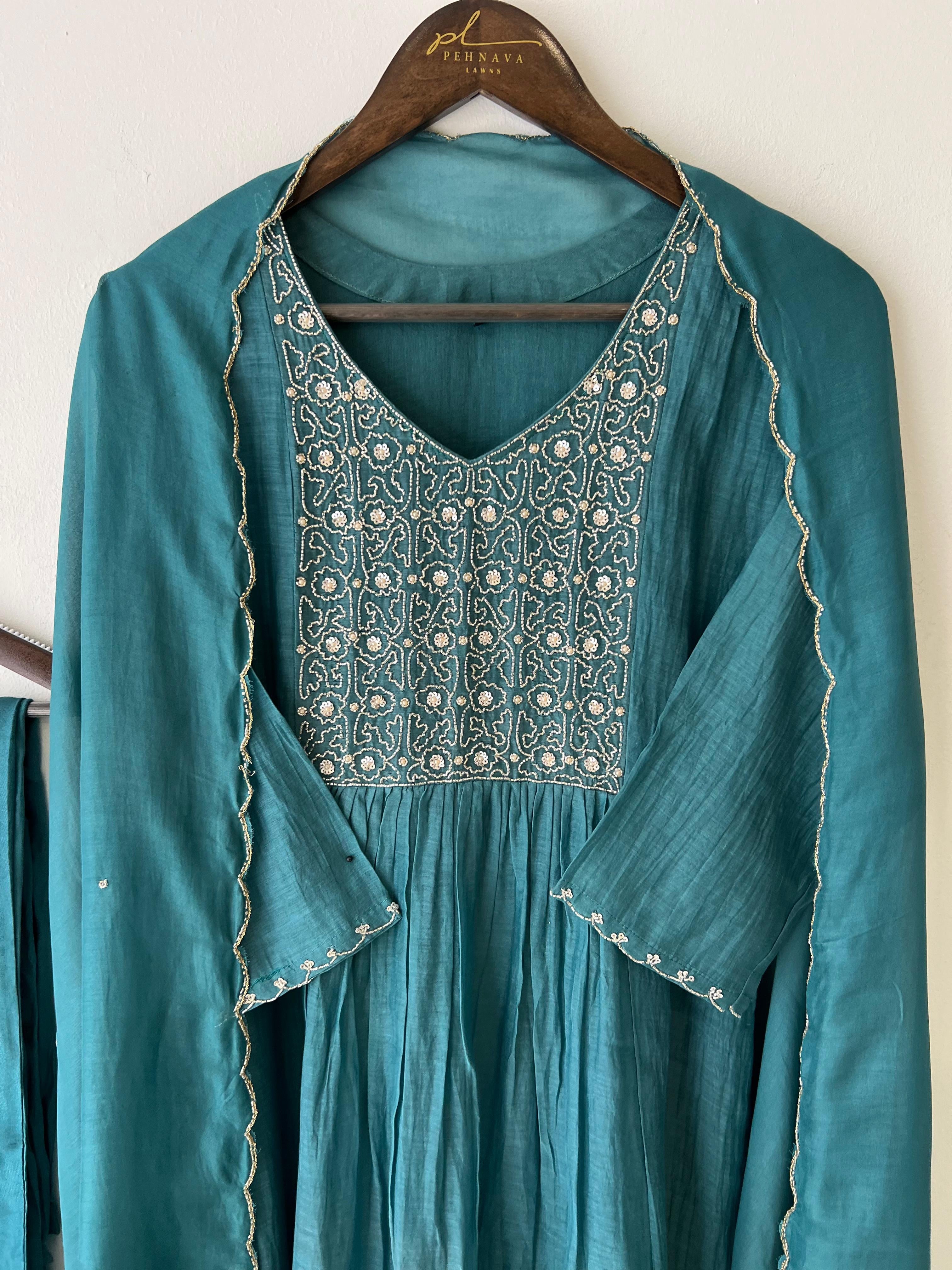 Handwork Chanderi Suit - Pehnava Lawns
