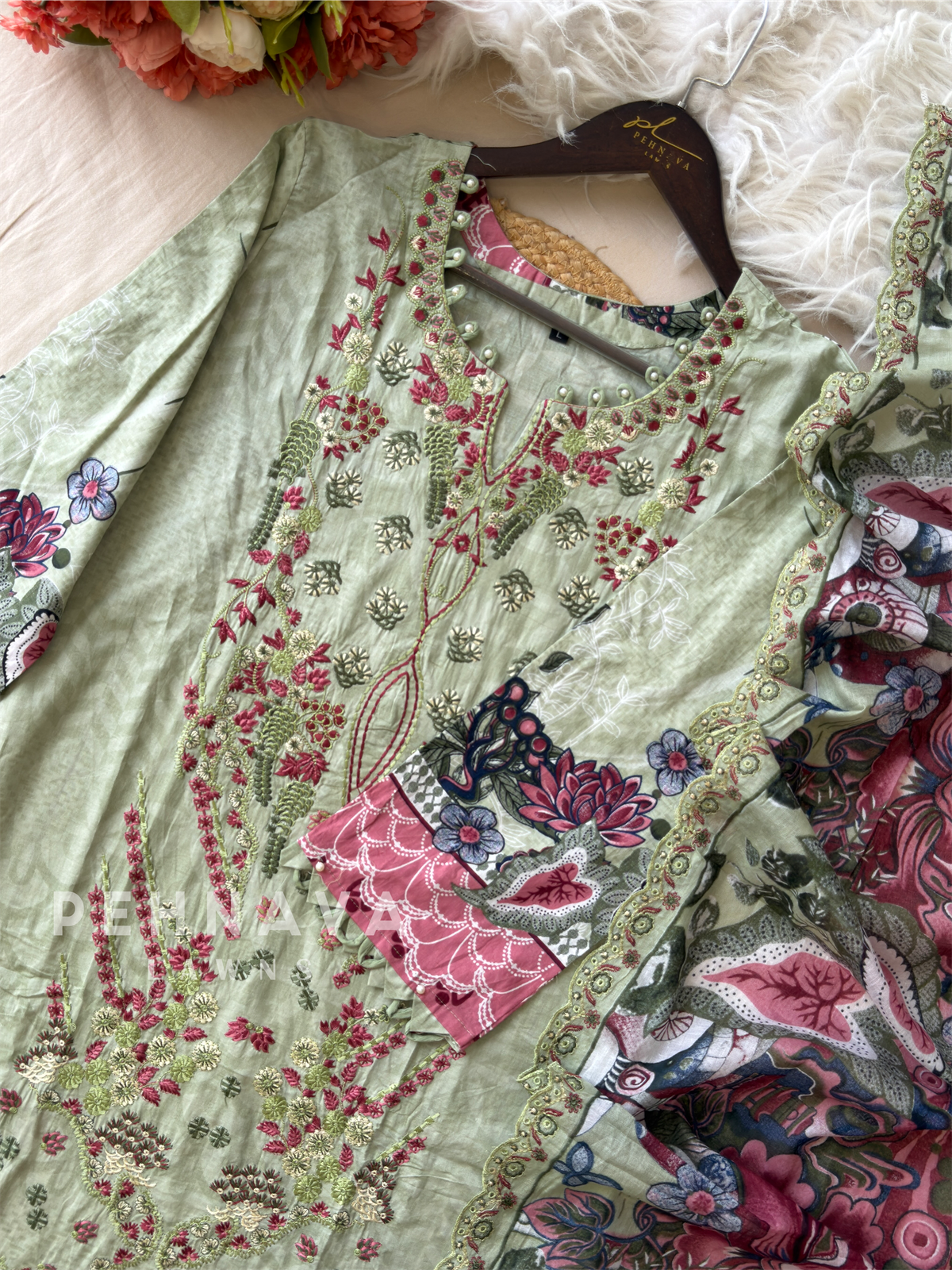 Printed Embroidered Ready to Wear Suit-2105 - Pehnava Lawns