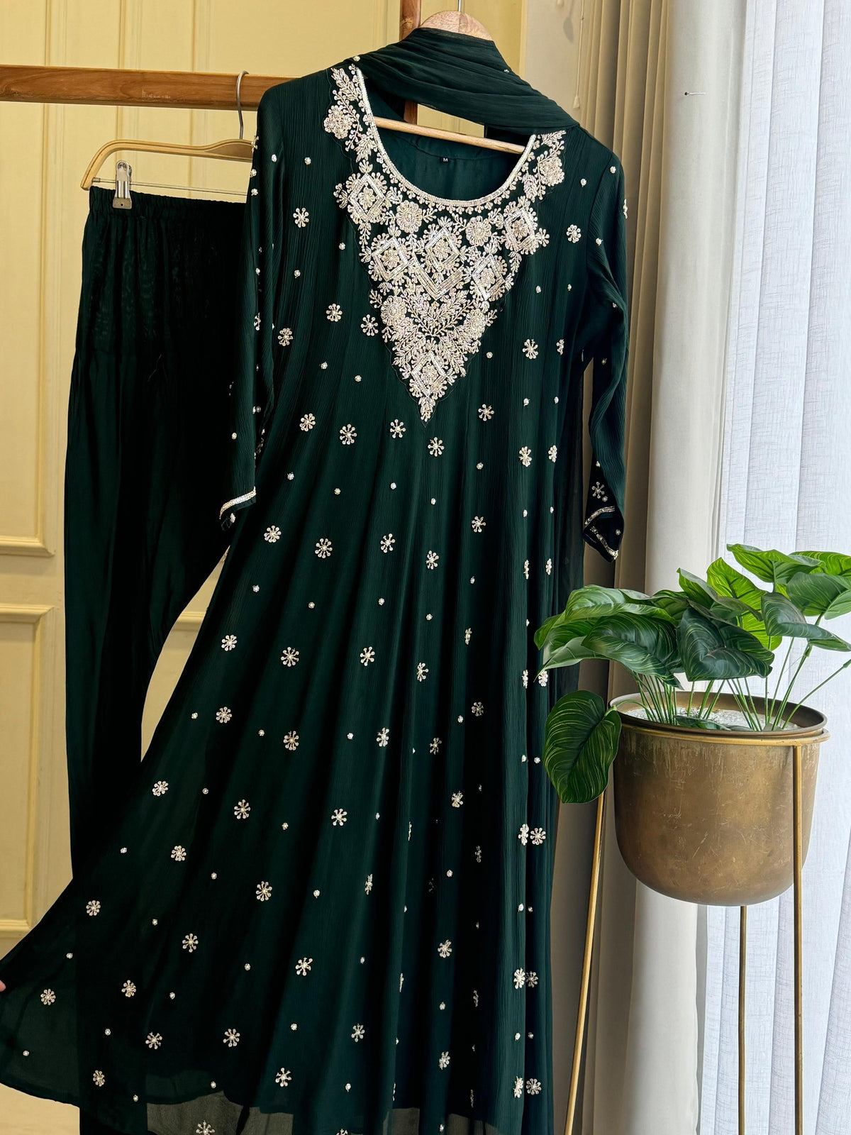Chinnon Heavy Handworked Anarkali Suit