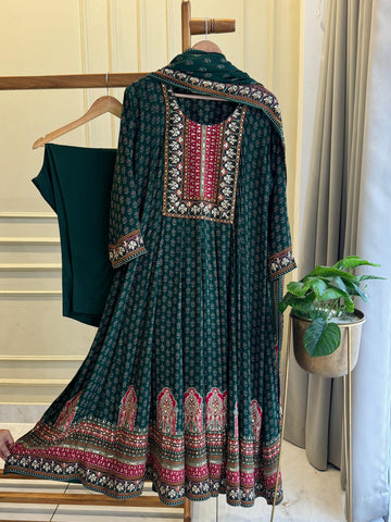 Premium Pure Crepe Anarkali suit