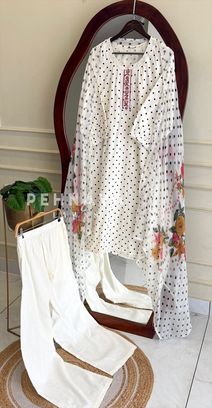 Polka Dot Three-Piece Suit