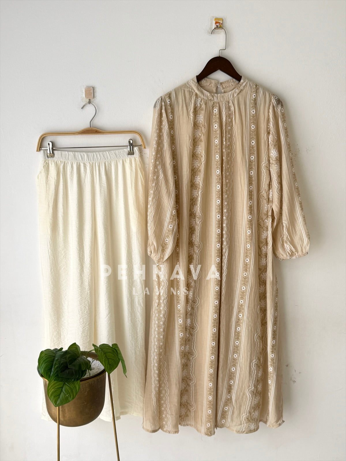 Floral embroidered Imported Co-ord Set-6180