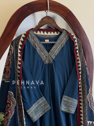 Printed Border Anarkali Set 9441-44