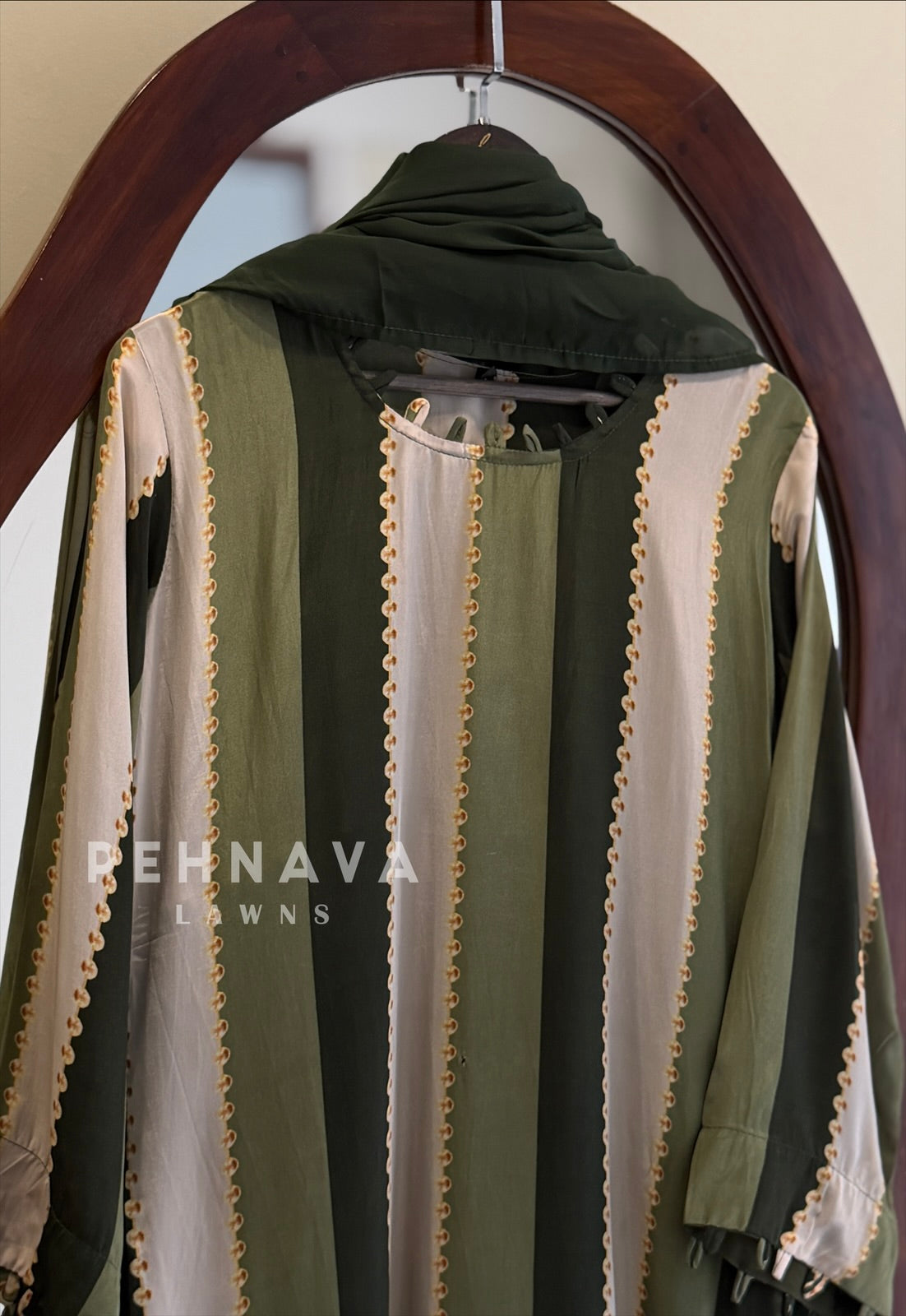 Striped Crepe Suit Set