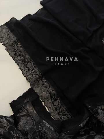Paisley Embroidered Unstitched Ensemble