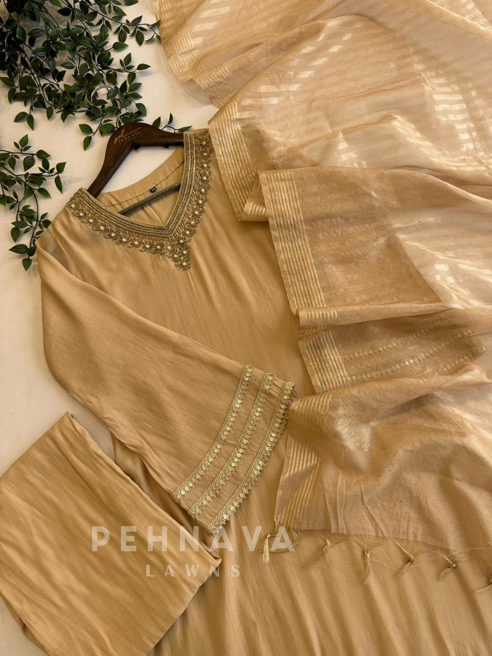 Pure Chanderi Classic Suit