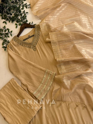 Pure Chanderi Classic Suit