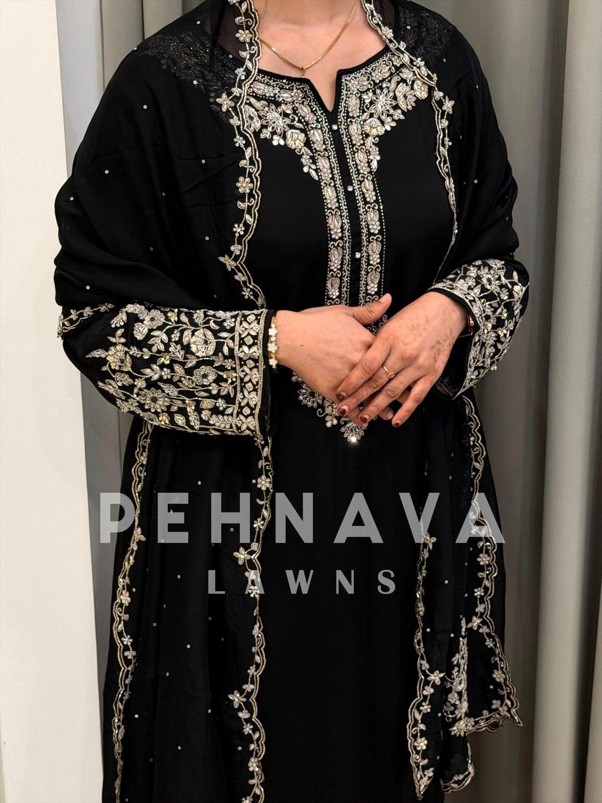 Premium Crepe Handworked Suit
