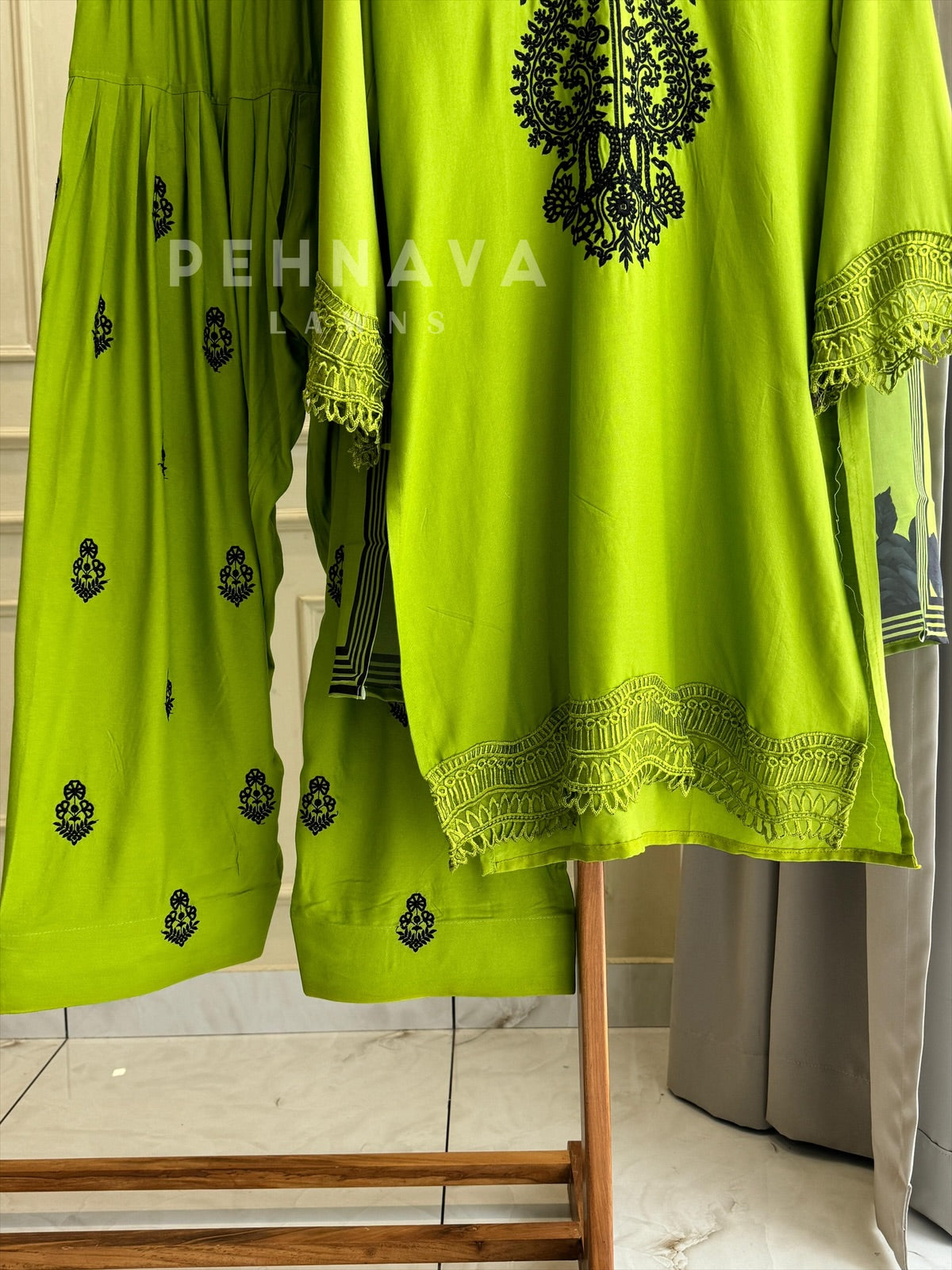 Imported Rayon Embroidered  Suit Set- LRC 258 - Pehnava Lawns