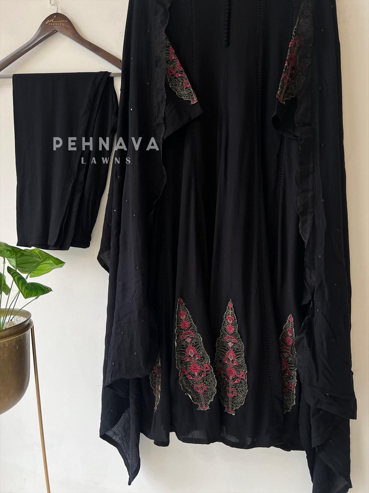 Crinkled Rayon Anarkali-6098