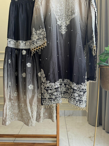 Georgette Embroidered Sharara Suit
