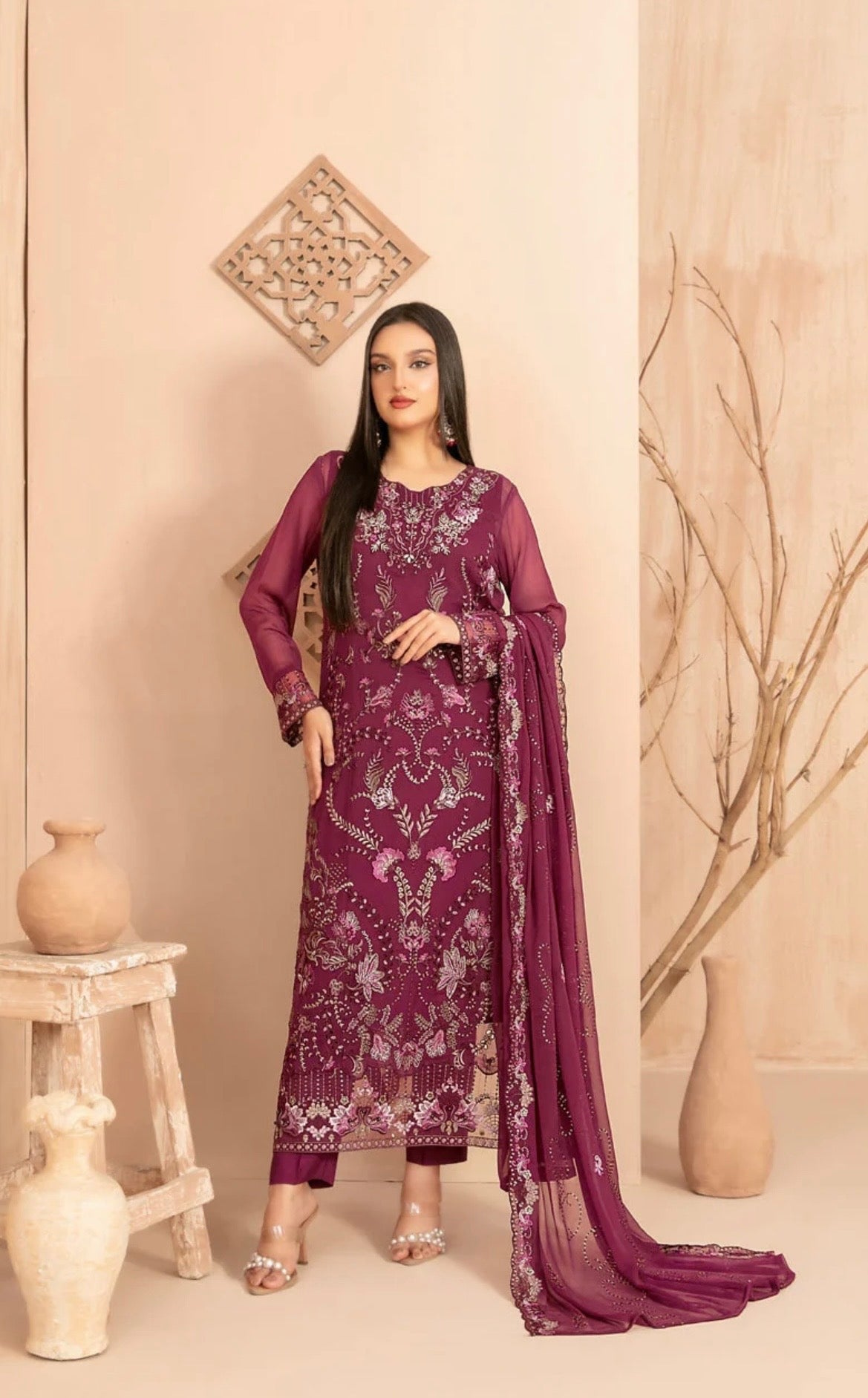 Tawakkal Afsanay Premium Semi Stitched Suit D-4909