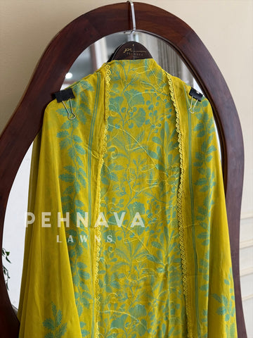 Floral Embroidered Unstitched Suit 4287