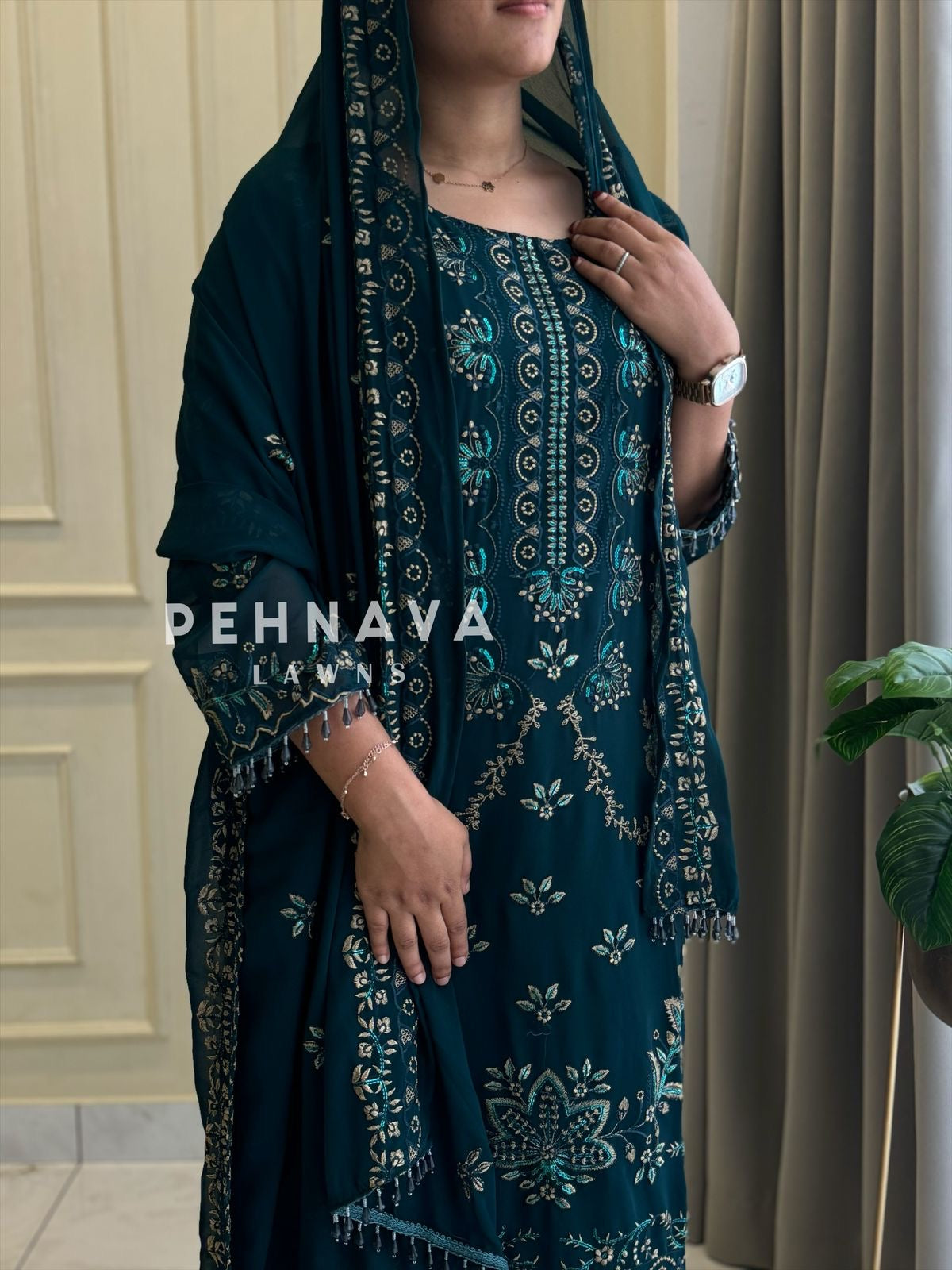 Heavy Embroidered Georgette Stylish Salwar