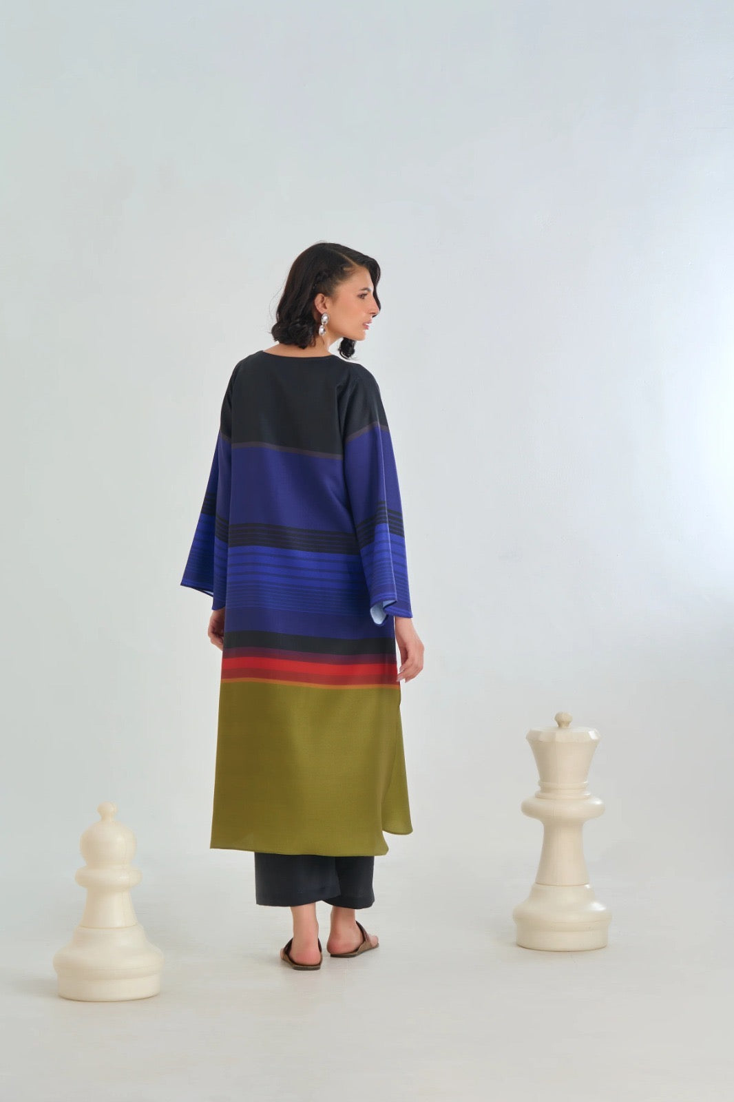 Stripe Panel Suit Set