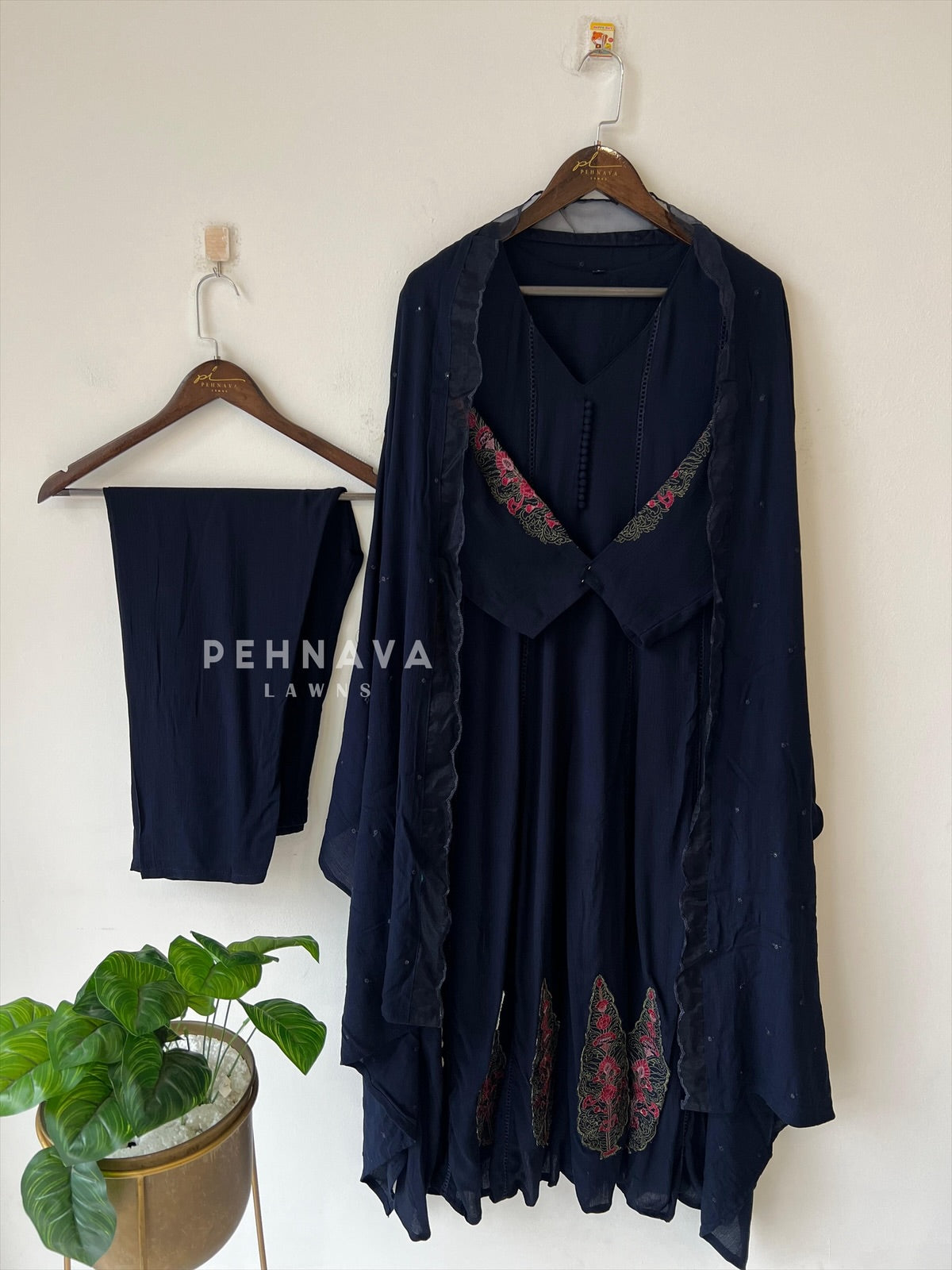 Crinkled Rayon Anarkali-6098