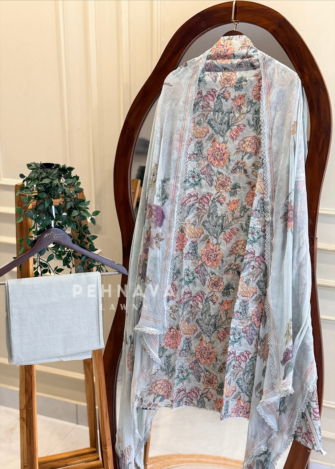 Floral Embroidered Unstitched Suit