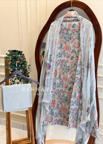 Floral Embroidered Unstitched Suit