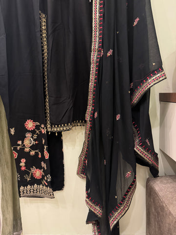 Comfy Rayon party wear with embroidered bottom 104