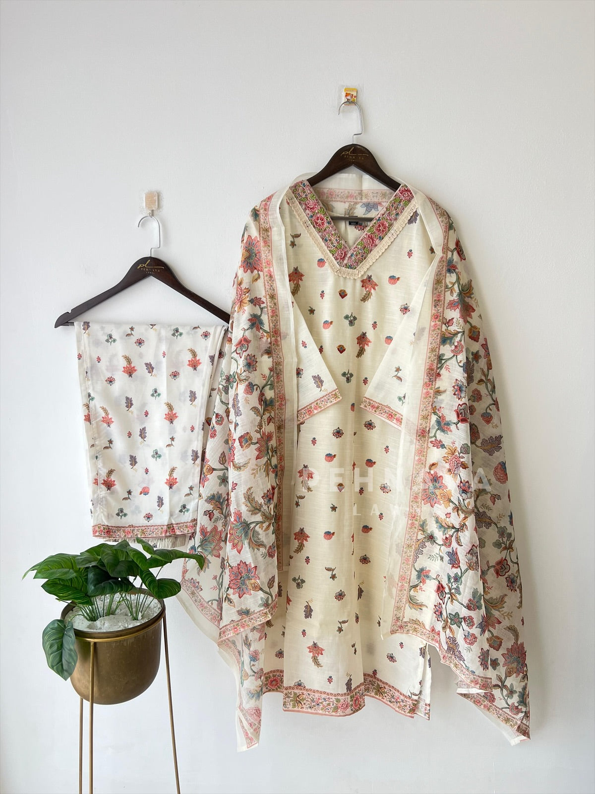 Printed Linen Cotton Suit