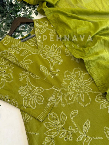 Printed Cotton Slub Kurta with Pockets