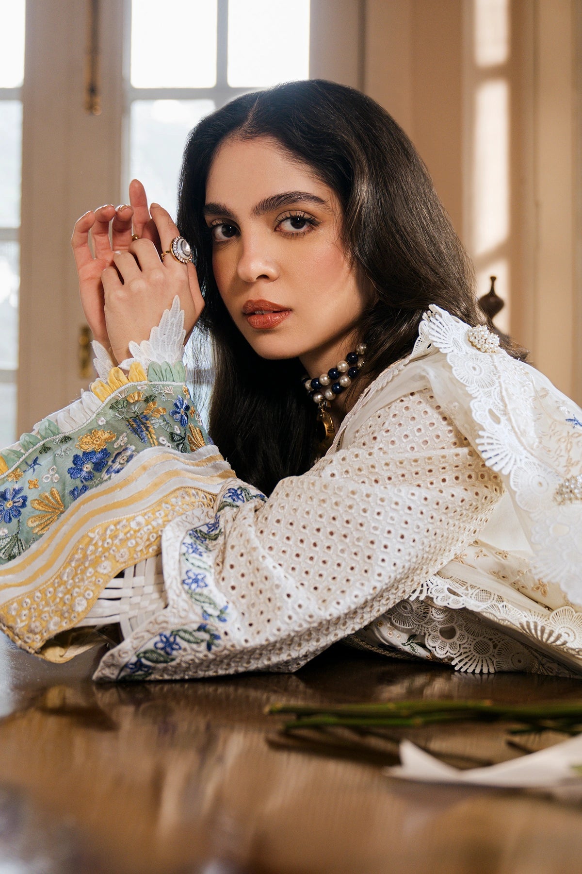 Sundas Ahad Premium Suit-OFF WHITE EL-08