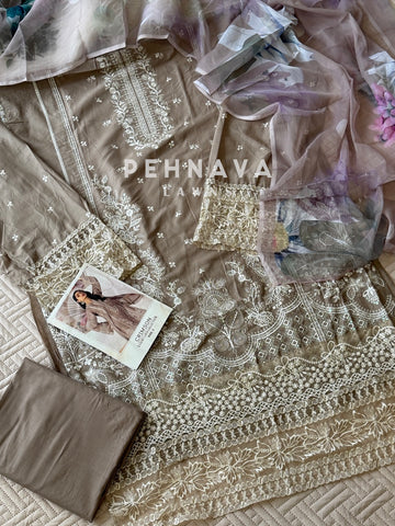 Embroidered Semi Stitched Suit-4175