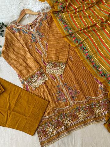 Yellow Trendy Farshi Salwar