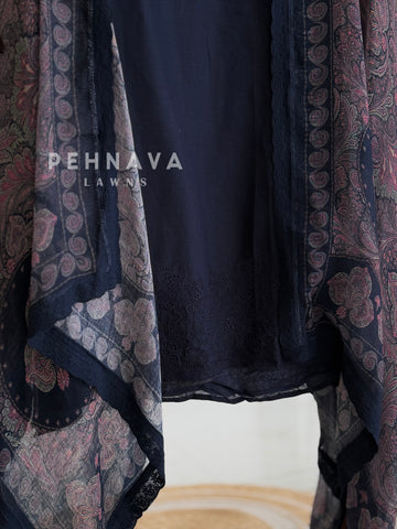 Paisley Embroidered Unstitched Ensemble L -82