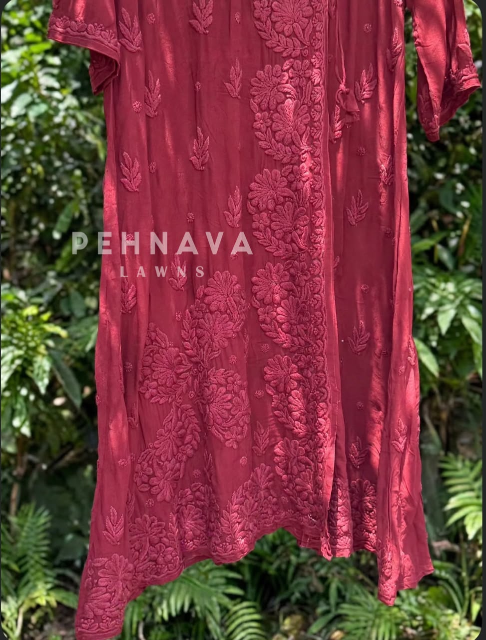 Angrakha Chikankari Embroidered Suit(12-15 Dispatching Time )