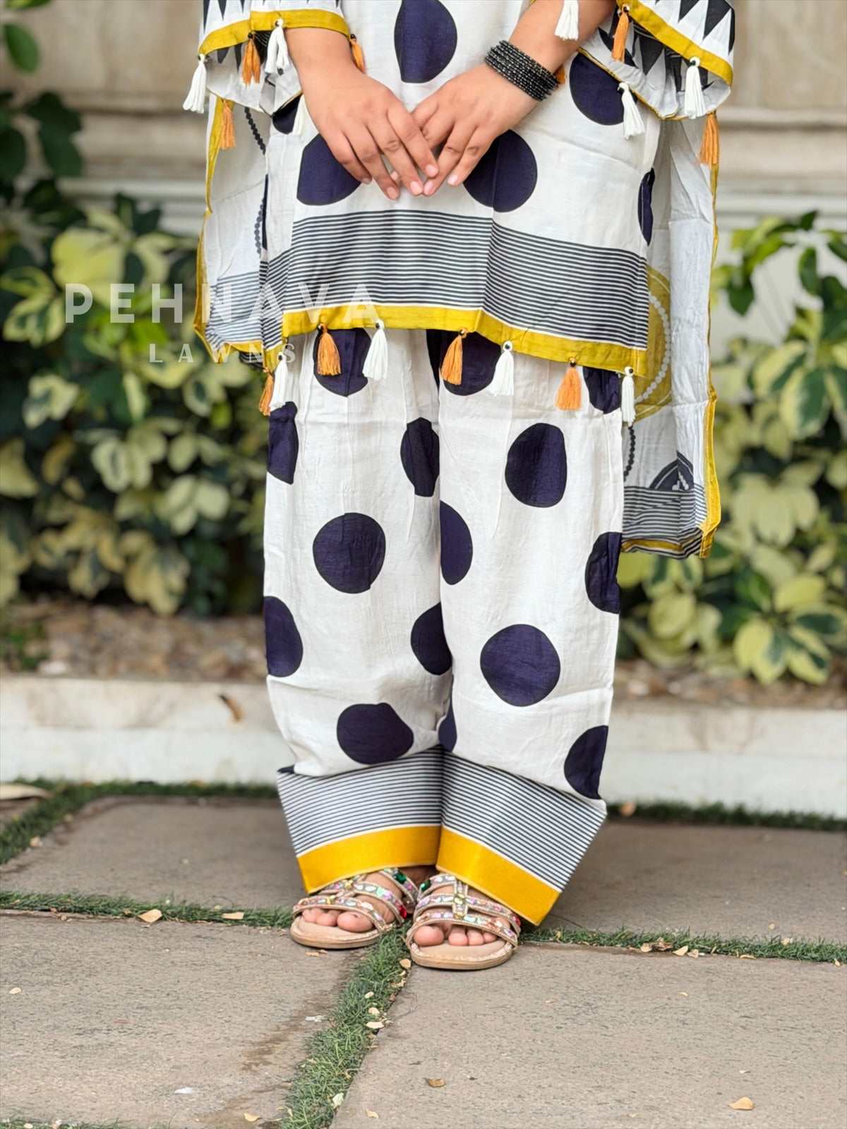 Polka Work Farshi Salwar